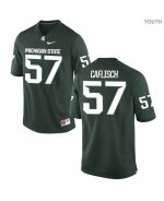Youth Collin Caflisch Michigan State Spartans #57 Nike NCAA Green Authentic College Stitched Football Jersey DF50B26UK